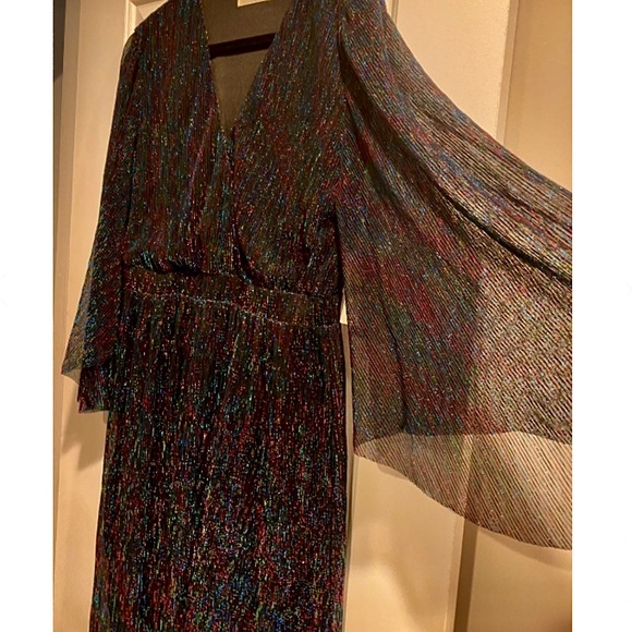 1X 2X A Beautiful Soul Kay wrap sparkle maxi dress - Picture 4 of 9